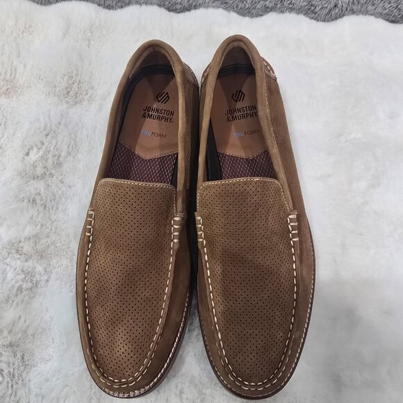 Johnston & Murphy Men\'s Upton Perfed Venetian Loafer Snuff Tan Leather Size 13 main image 5